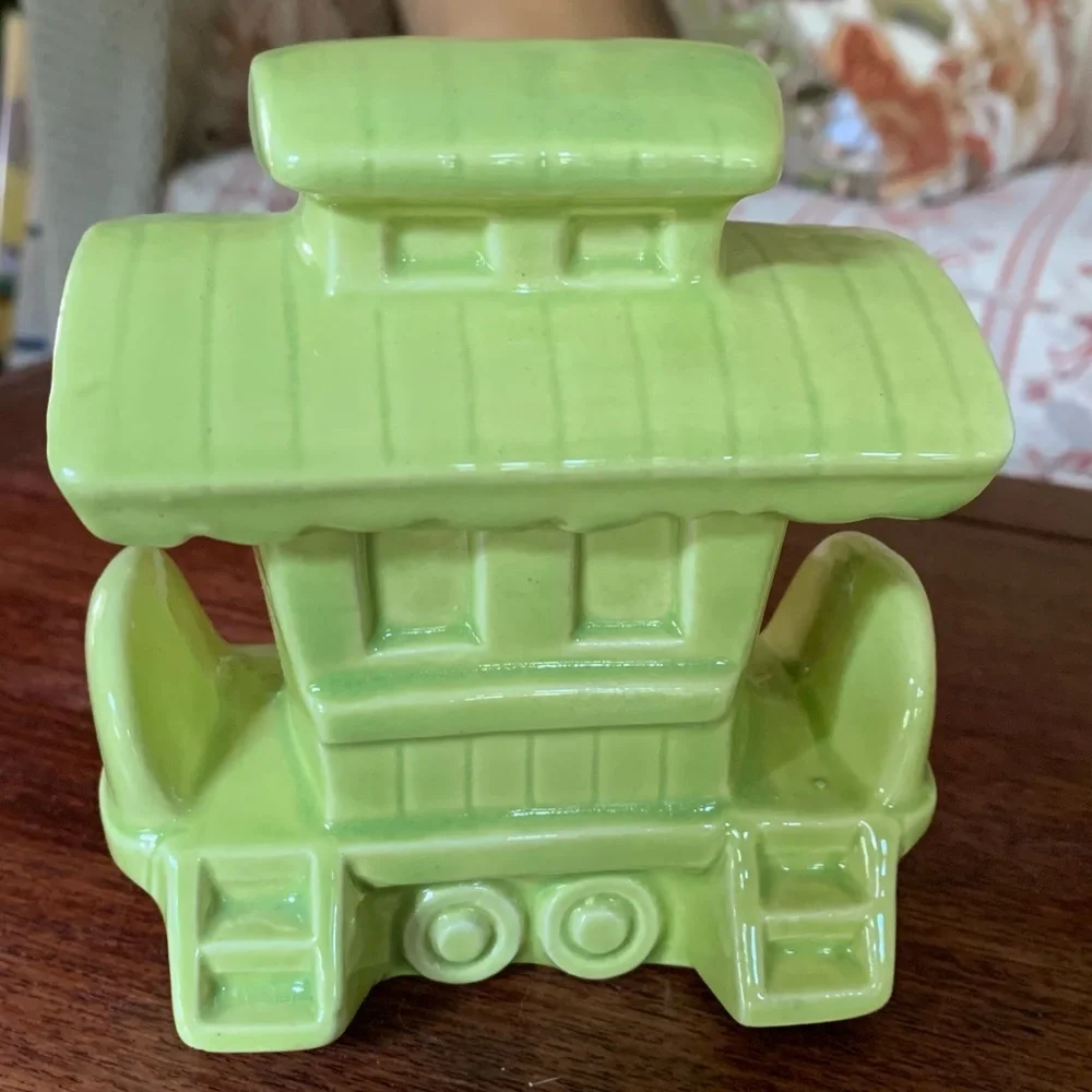 Vintage Ceramic 🚂 Train Planter Set